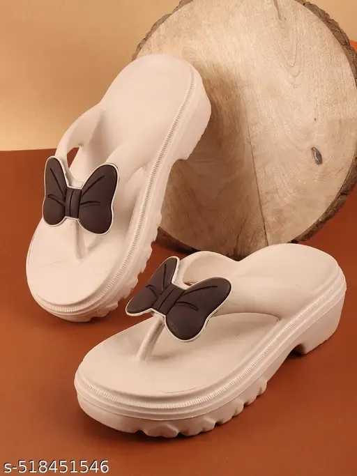 Butterfly Platform Flip Flops