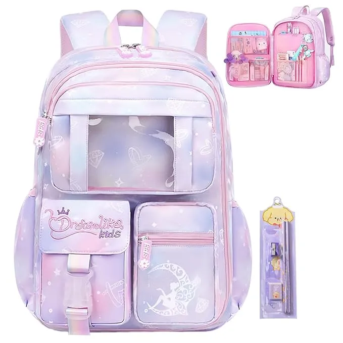 Pastel School Backpack Set
